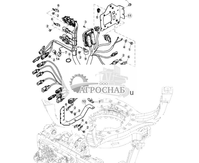 Front Main Harness, Rotating and Leveling Cab (002141 - ) - ST937097 345.jpg